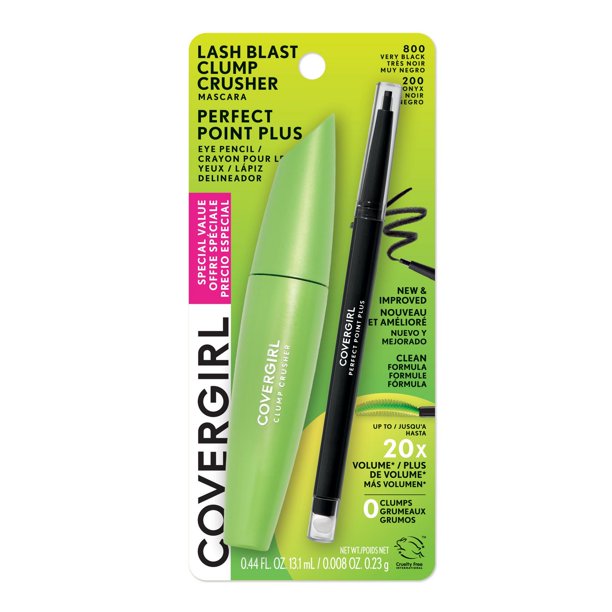 COVERGIRL Value Pack Mascara + Eyeliner, Lash Blast Clump Crusher