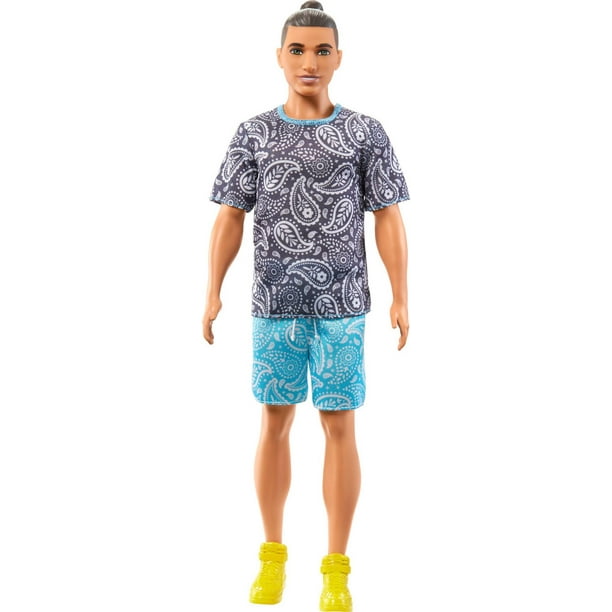 Ken Doll, Barbie Fashionistas, Brown Hair and Paisley Outfit - Walmart.ca