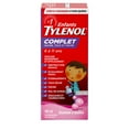 thumbnail image 2 of Children’s Tylenol Complete Cold, Cough & Fever Suspension Liquid, Bubble Gum Burst, 100 mL, 2 of 4