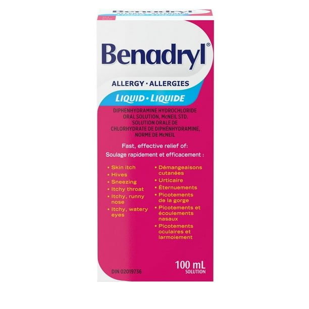 Benadryl Allergy Medicine Liquid, 100 mL Walmart.ca