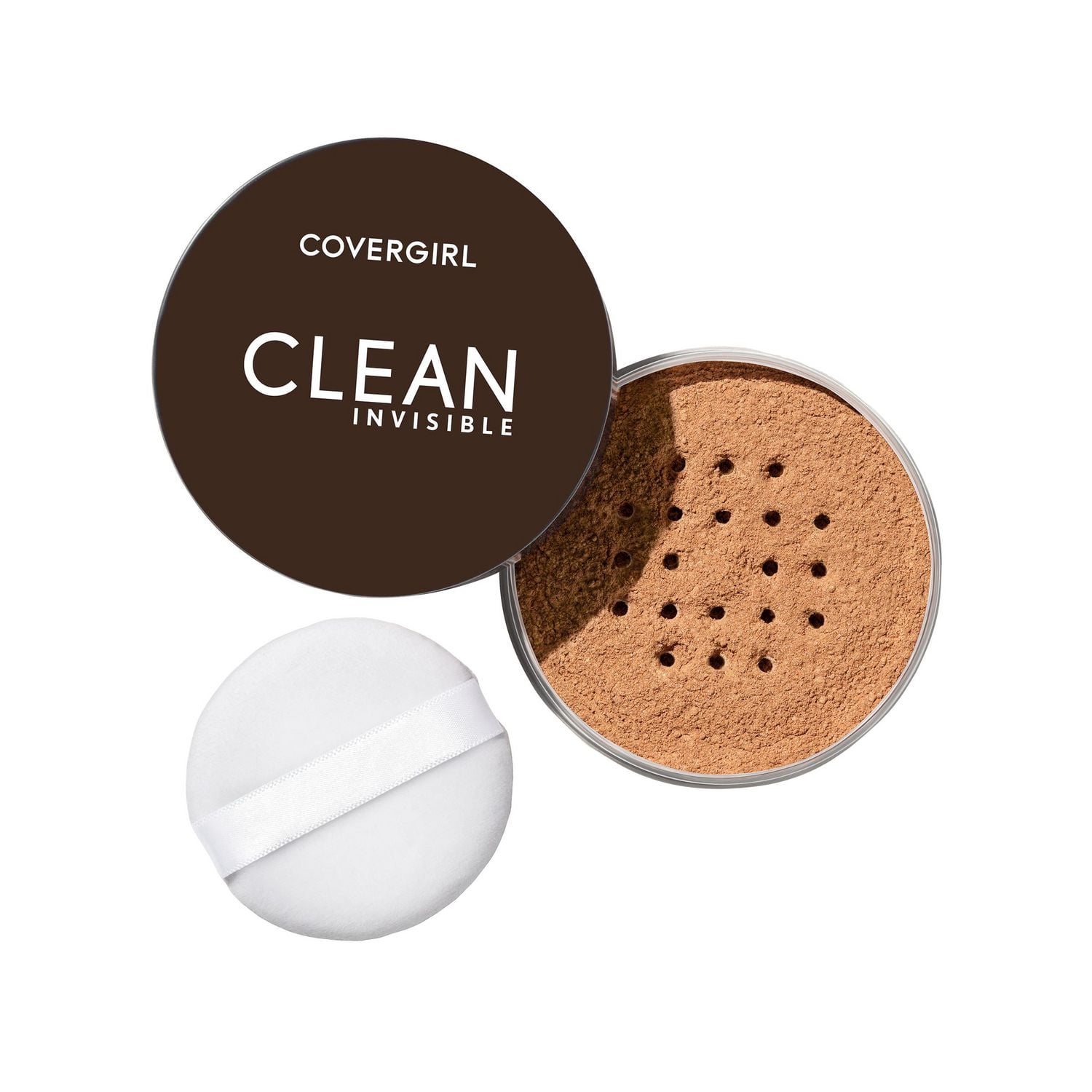COVERGIRL Clean Invisible Loose Powder, 100% natural origin pigments & only 15 essential non-clogging ingredients, lightweight, breathable formula, Talc & Fragrance Free