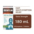 thumbnail image 1 of Benylin Extra Strength All-In-One Cold & Flu Daytime Syrup, 180 mL, 1 of 7