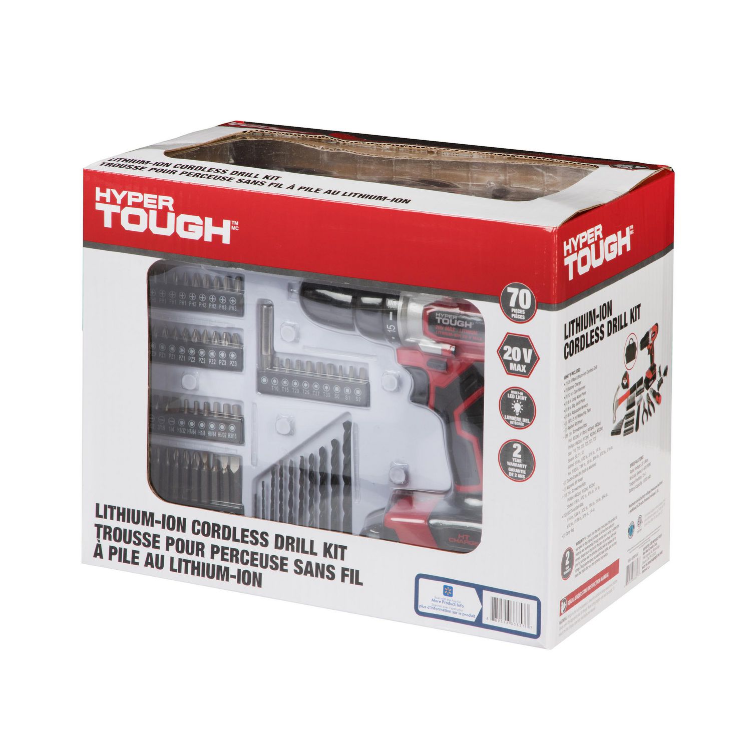 Hyper Tough 20V Max Lithiumion Cordless Hammer Drill