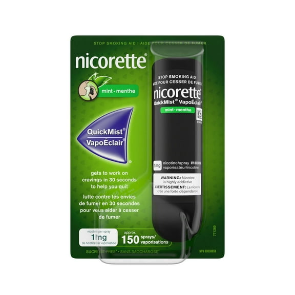 Nicorette Nicotine QuickMist Mouth Spray, Quit Smoking and Smoking Cessation Aid, Mint, <br>1 mg