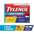 thumbnail image 1 of Tylenol Extra Strength Cold & Sinus Caplets, Relieves Cold & Sinus symptoms, Daytime & Nighttime, Convenience Pack, 1 of 9