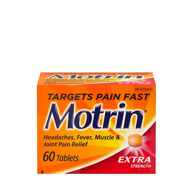 Motrin Extra Strength Pain Relief Ibuprofen 300mg, Tablets, 60 Count