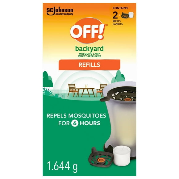OFF! Backyard Insect Repellent Lamp Refills, Ideal for Camping and Outdoors, Up&nbsp;to 6 Hours of Protection, 2 Diffuser Refills, 2 Diffuser Refills