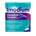 thumbnail image 1 of Imodium Complete Antidiarrheal and Gas Relief Caplets with Loperamide Hydrochloride, Simethicone, 20 Count, 1 of 7