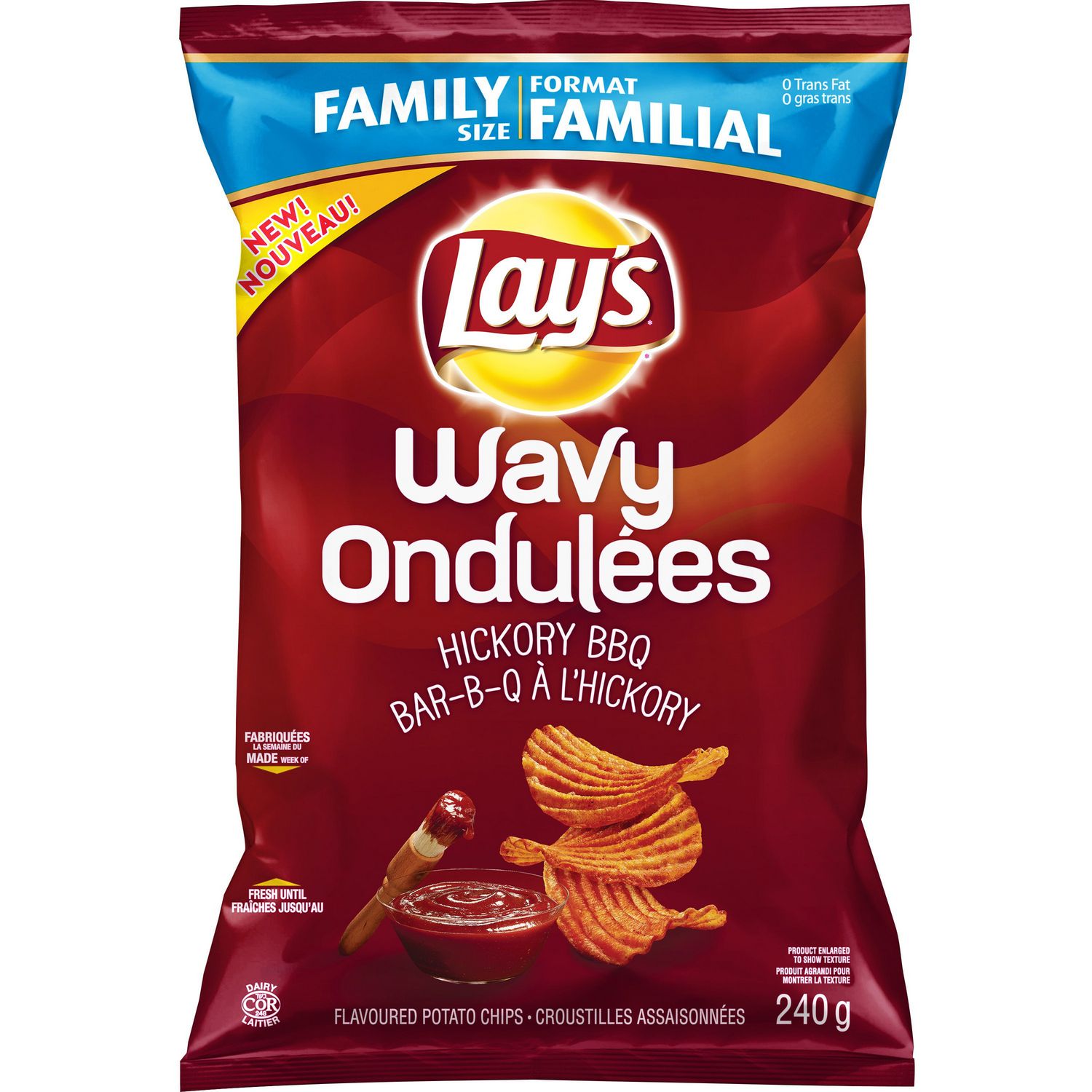 Lays Wavy Hickory BBQ Potato Chips Walmart Canada