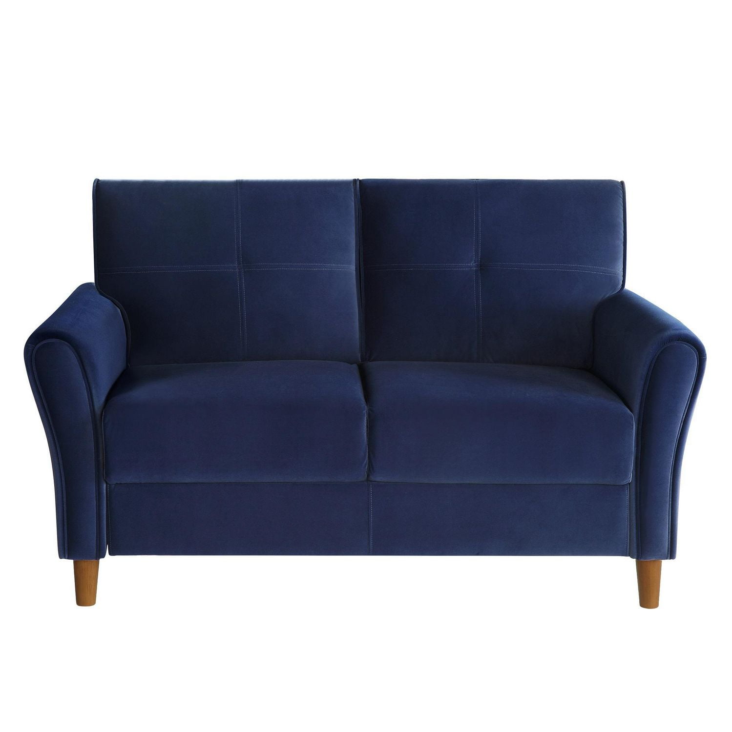 Topline Home Furnishings Modern Blue Velvet Loveseat Walmart Canada
