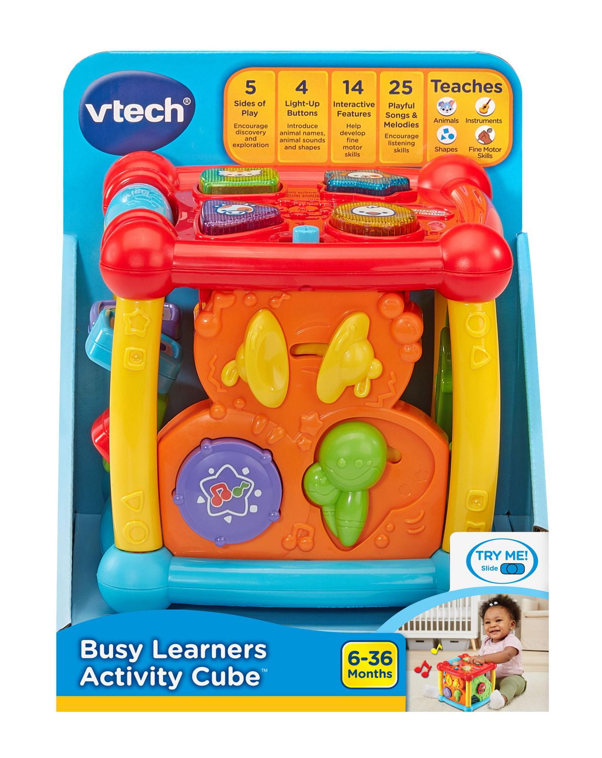 VTech Busy Learners Activity Cube - English Version, 6 to 36