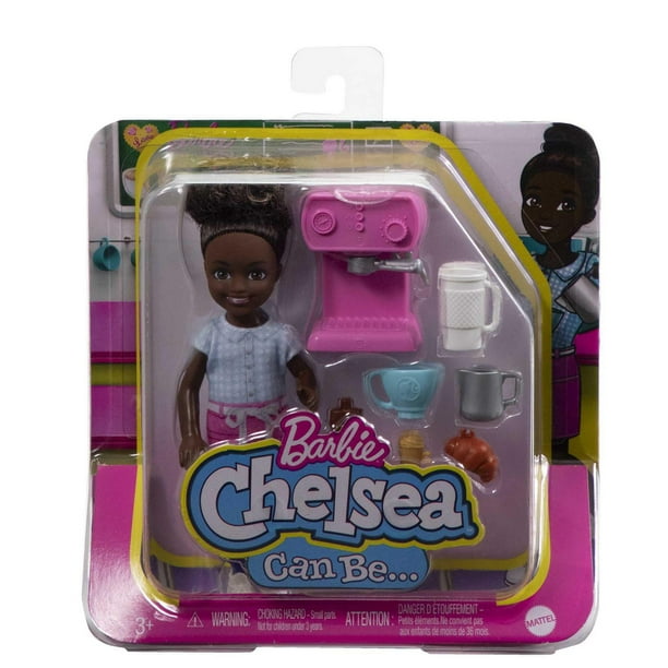 Barbie Chelsea Doll and Accessories Barista Set Can Be Small Doll