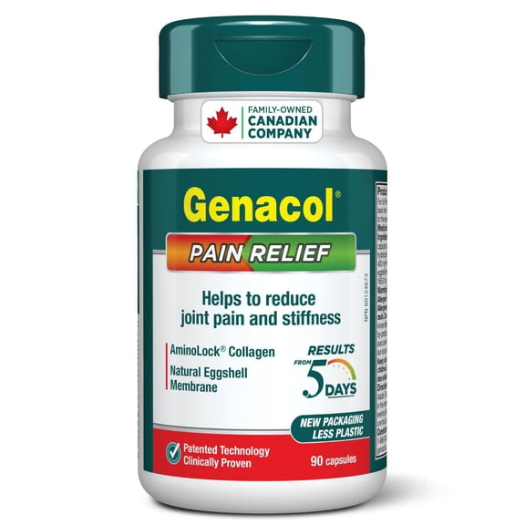 Genacol Pain Relief – Natural Eggshell Membrane, AminoLock Collagen for Joints, 90 capsules (30 Day-Supply)