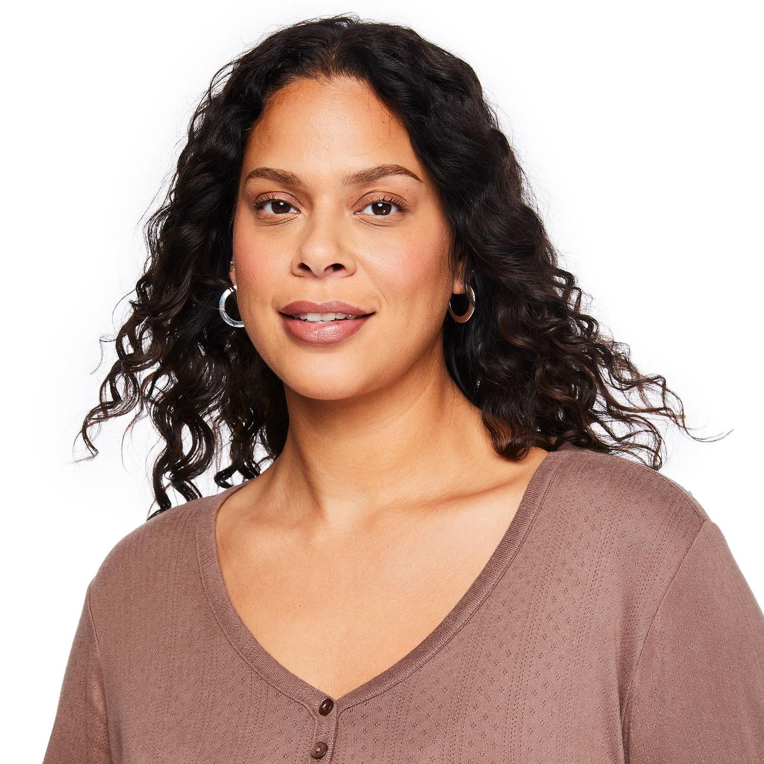 George Women's Plus Henley Nightshirt