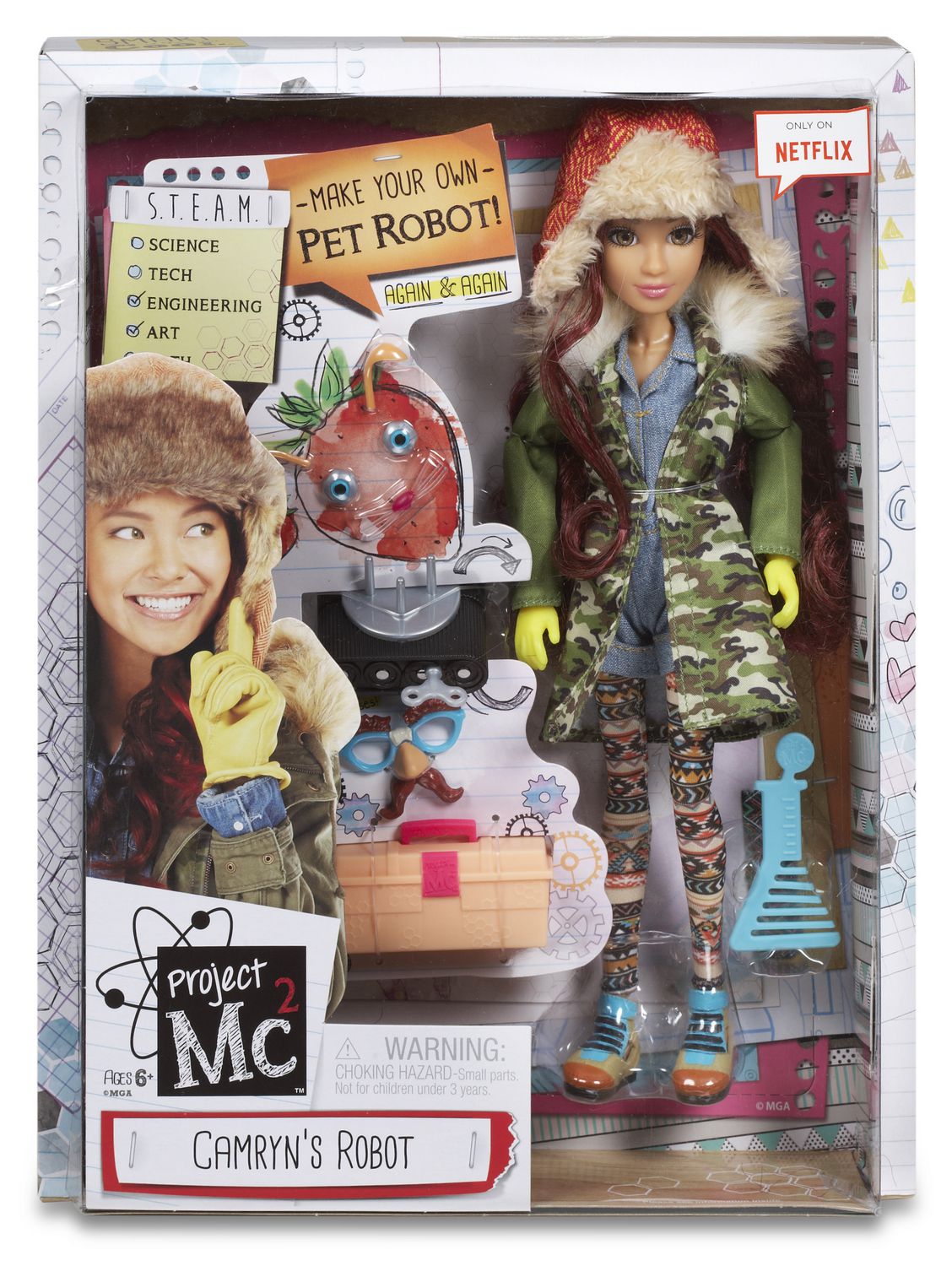 Project Mc2™ Doll with Experiment - Camryn's Wind-Up Pet Robot