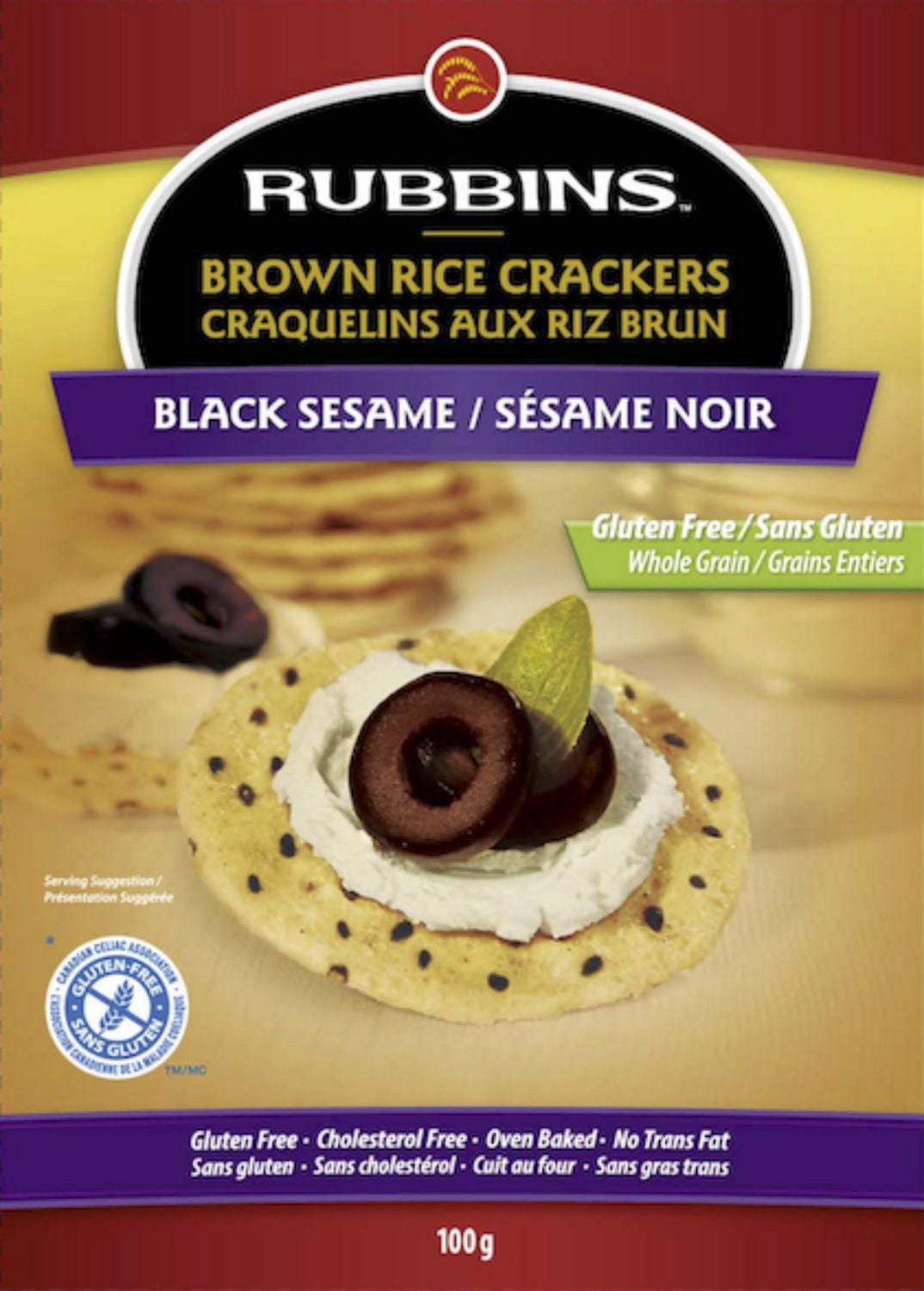 Rubbins Gluten Free Black Sesame Brown Rice Crackers Walmart Canada