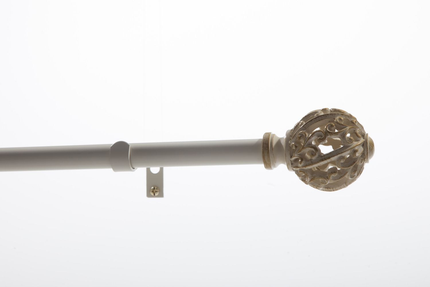 Levolor Curtain Rod in White with Ball Finial | Walmart Canada