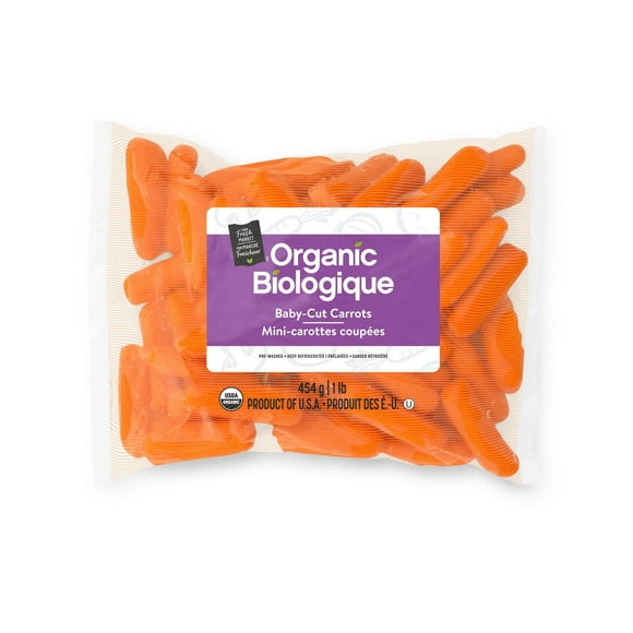 Mini-carottes coupées biologiques Mon marché fraîcheur 454g
