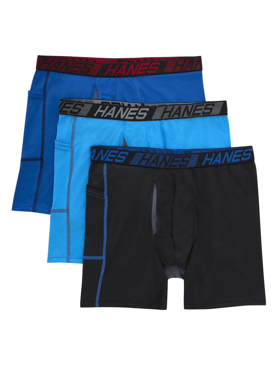 Men's Performance Boxer Briefs Blue Rose Breathable Anti Chafing