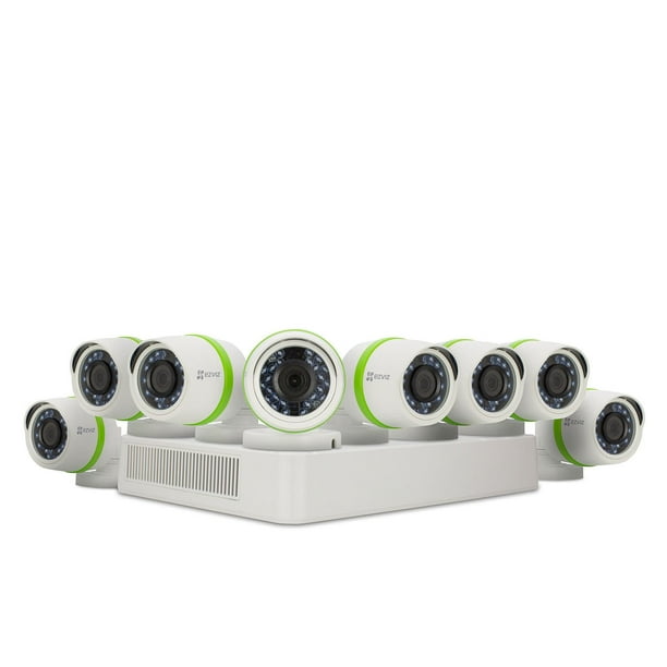 Système de sécurité EZVIZ 16 canaux 2TO DVR avec 8 caméras 1080P «Bullet» résistante aux intempéries