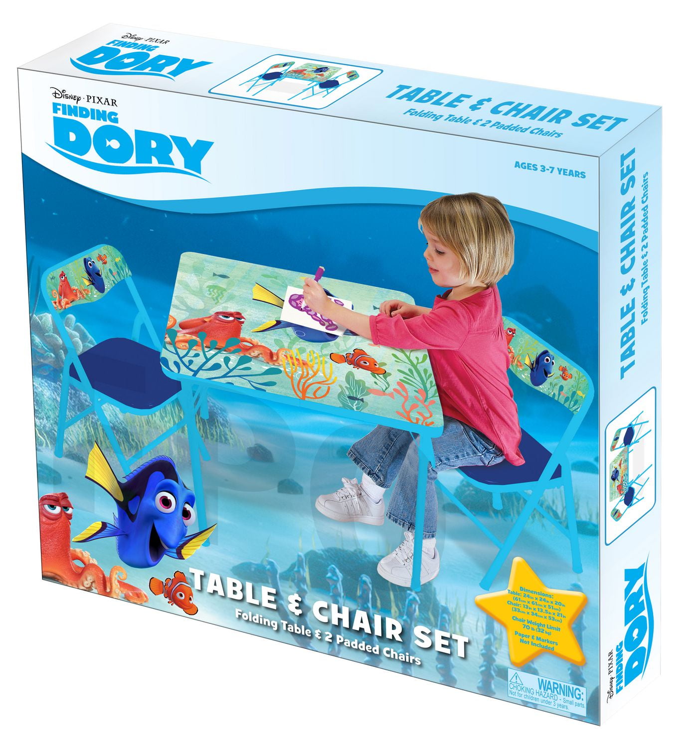 Disney Finding Dory Activity Table And Chairs Set Walmart