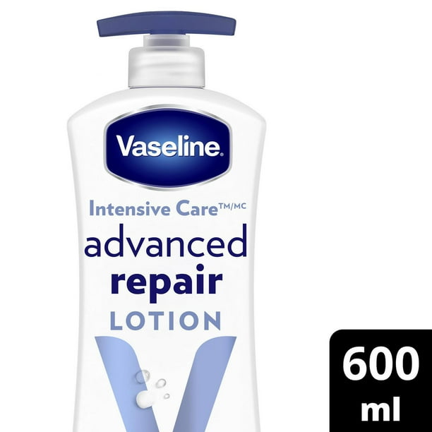 Lotion corporelle inodore Vaseline Intensive Care™ Advanced Repair 48H hydratation + lipides ultra-hydratants 600ml Lotion