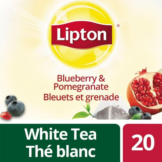 Sachets de thé blanc LiptonMD aux bleuets et grenade Paq. de 20