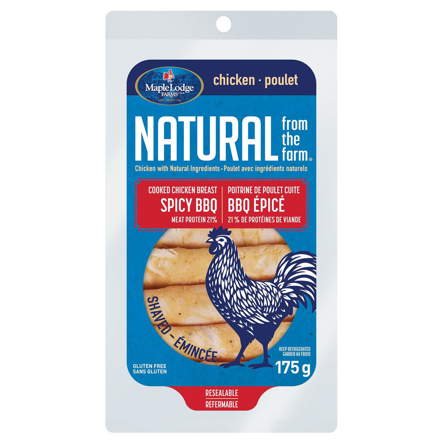 Natural From The Farm® Spicy BBQ Cooked Chicken Breast Deli Walmart