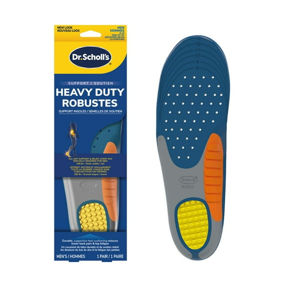 Dr. Scholl's Heavy Duty Support Insole Orthotics, Big & Tall, 200lbs+, Men Size 8-14, 1 pair