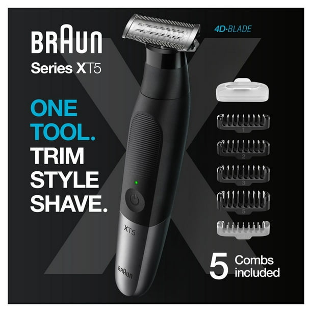 Braun Series XT5 – Beard Trimmer, Electric shaver, 5 combs, Smart plug 