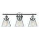 Globe Electric Parker 3-Light Metal Vanity Light, Clear Glass Shades - image 4 of 9