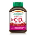 thumbnail image 1 of Jamieson Vitamines C 500 mg + D 500 UI à croquer - Cerise Morello, 1 of 5