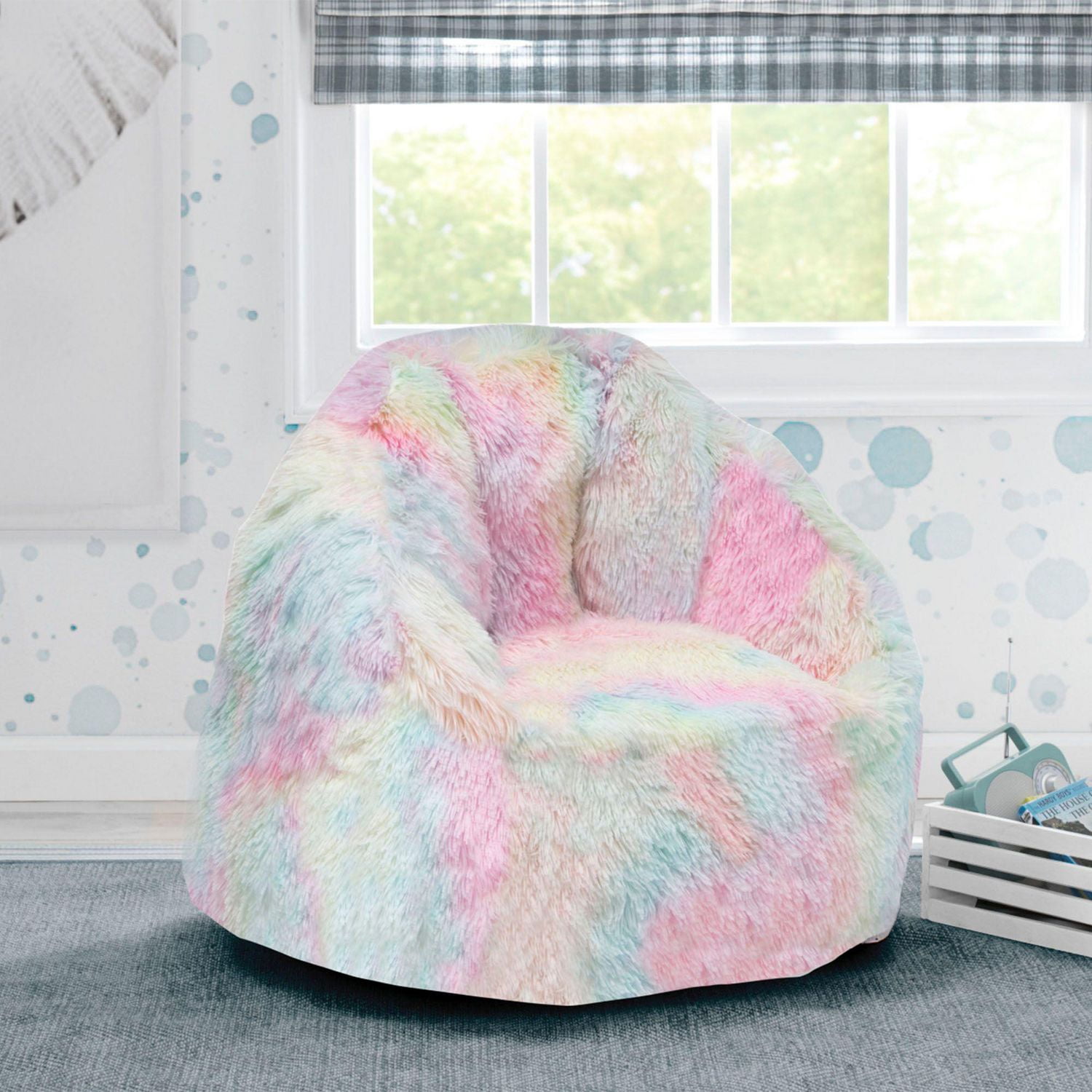 Delta Children Cozee Fluffy Chair Kid Size For Kids Up To 10 Years Old Walmart
