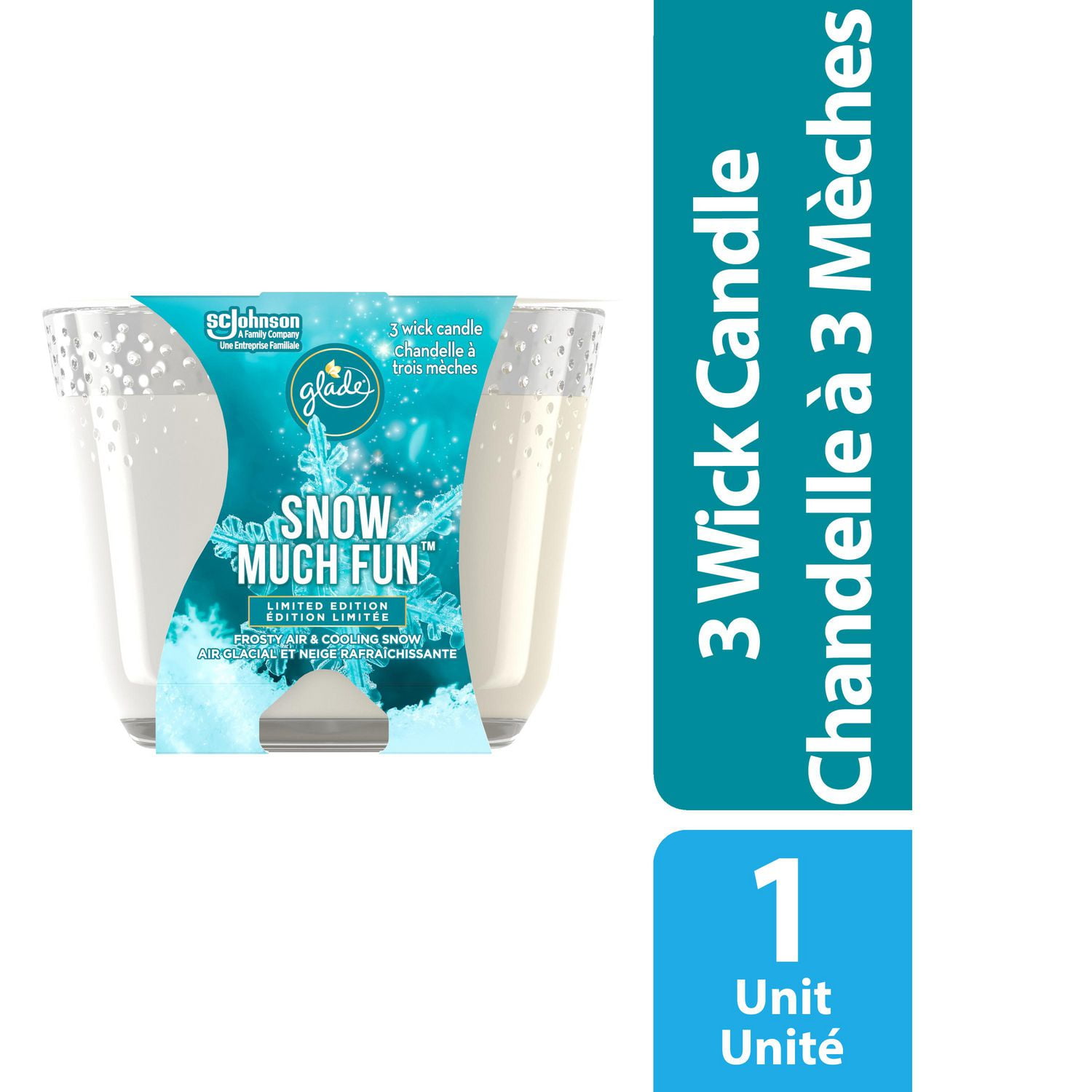 Glade 3Wick Scented Candle Air Freshener, Snow Much Fun Walmart Canada