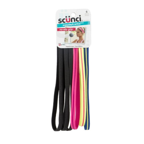 Scünci 6Pk Thin Headwraps, Thin Headwraps