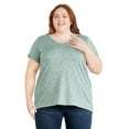 thumbnail image 1 of George Women's Plus V-Neckline Tee, 1 of 6