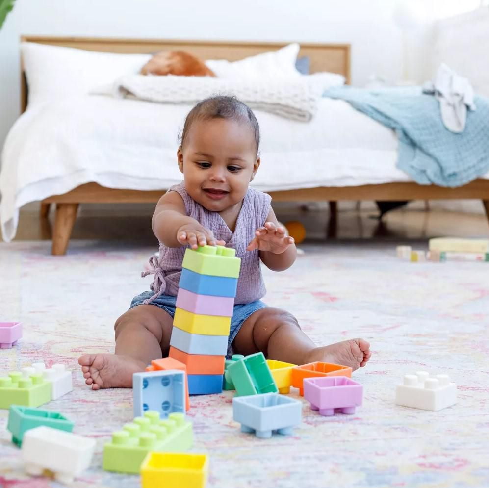 Infantino Super Soft 1st Building Blocks 25 Piece Set Stackable soft building blocks Walmart