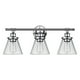 Globe Electric Parker 3-Light Metal Vanity Light, Clear Glass Shades - image 1 of 9