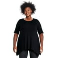 thumbnail image 1 of George Women's Plus Sharkbite Hem Tee, 1 of 6