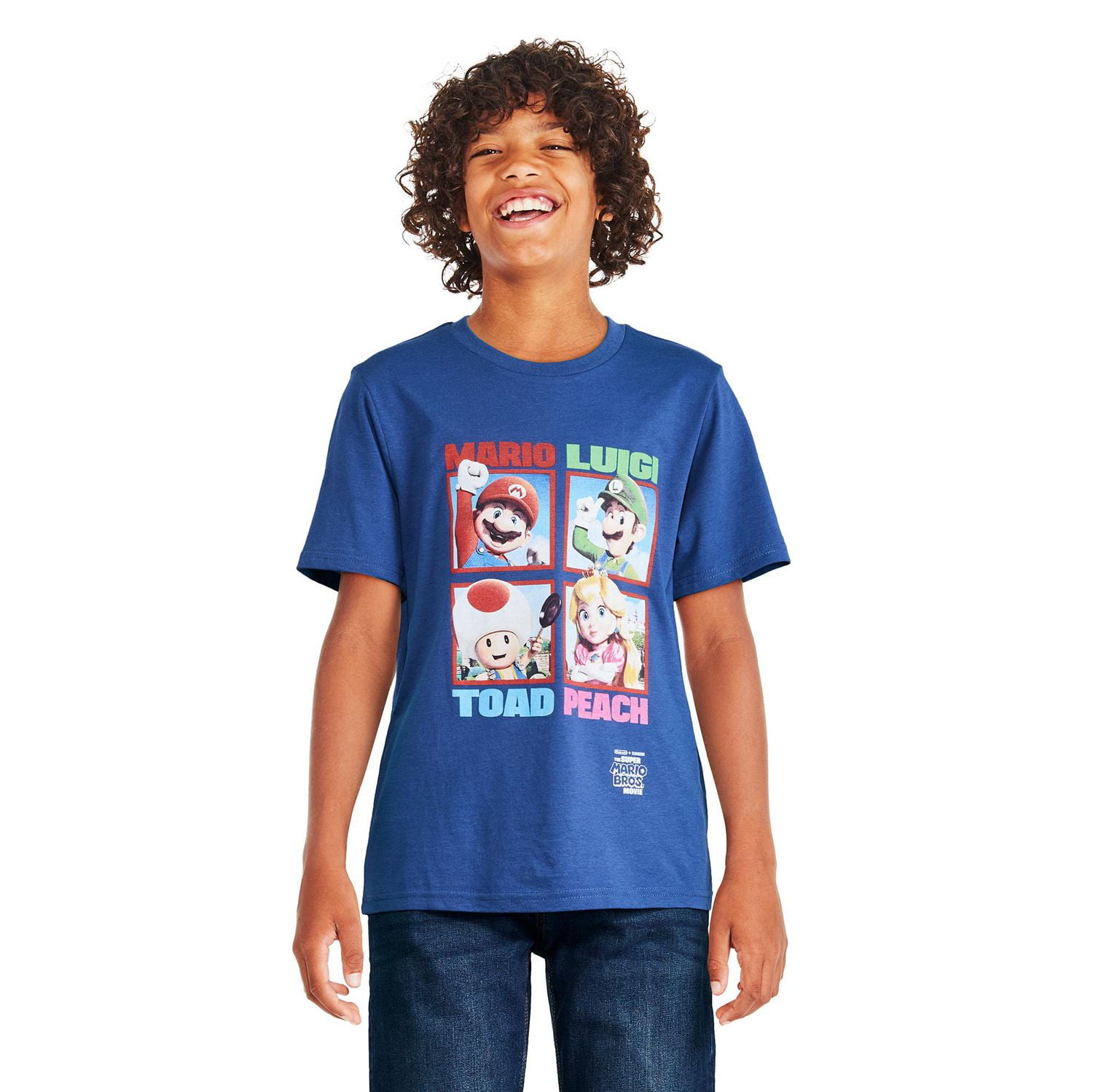 T-shirt avec imprimé graphique Nintendo Super Mario Bros pour garçons Tailles TP-G