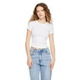 thumbnail image 1 of No Boundaries Women's Rib Baby Tee, 1 of 6