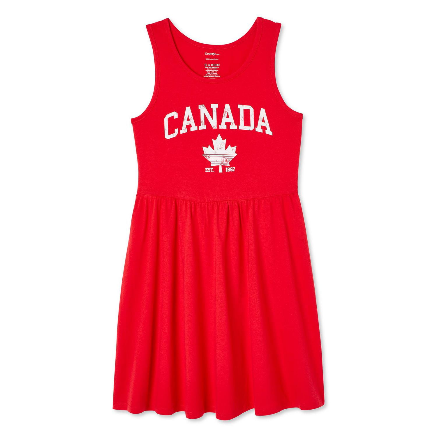 George Girls Canada Day Dress Walmart