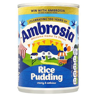 Ambrosia Creamed Rice Pudding – 14oz (400g) Ready To Eat Dessert