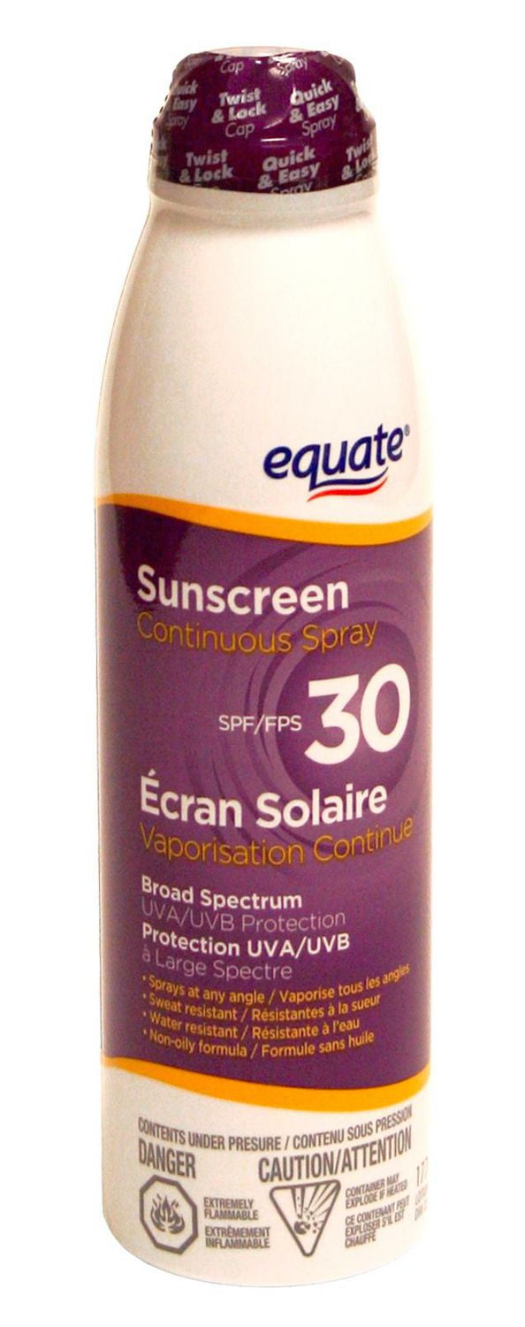Equate Sunscreen Continuous Spray EQ GP SPF30 Walmart Canada