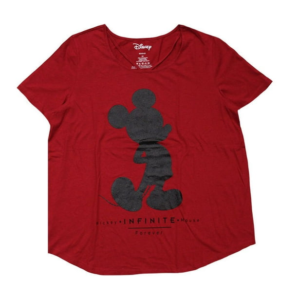 T-Shirt pour Dames à imprimé Mickey Mouse Taille Plus
