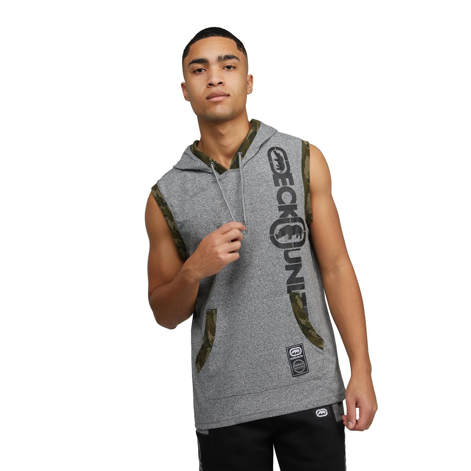 Sweat à capuche Ecko sans manches avec logo pour hommes