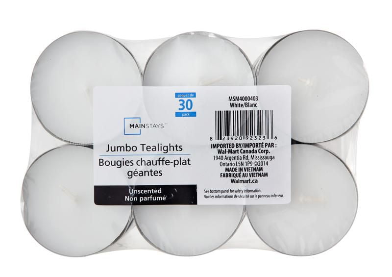 Mainstays Unscented Jumbo Tealights Walmart Canada