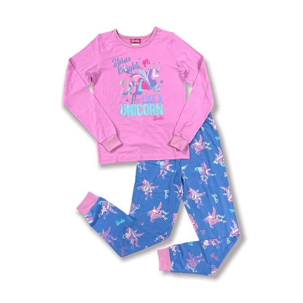 Barbie Girl's 2 Piece Pajamas Set 