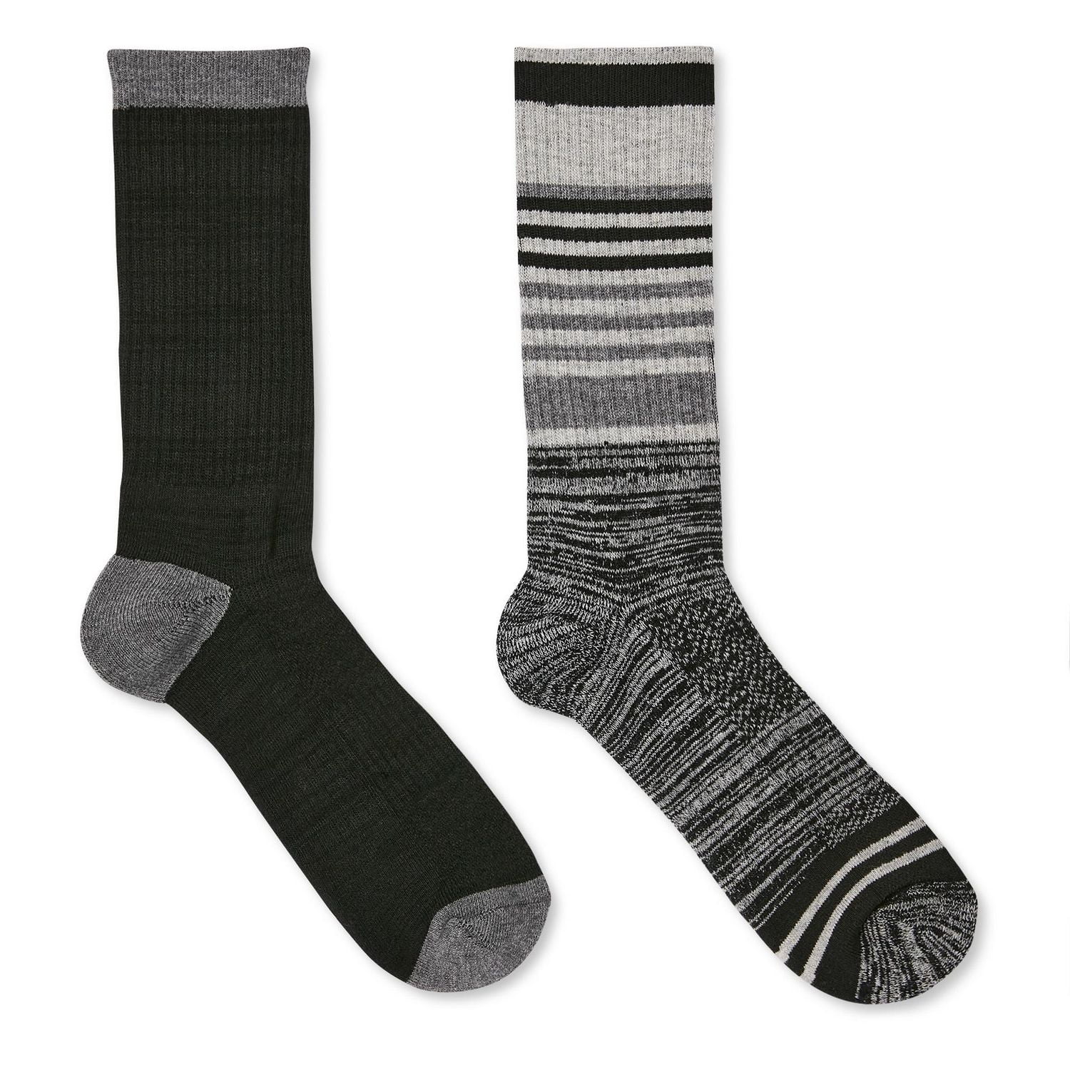 Mens Elevated Ozark Trail 2-Pack Premium Wool Blend Crew Sock