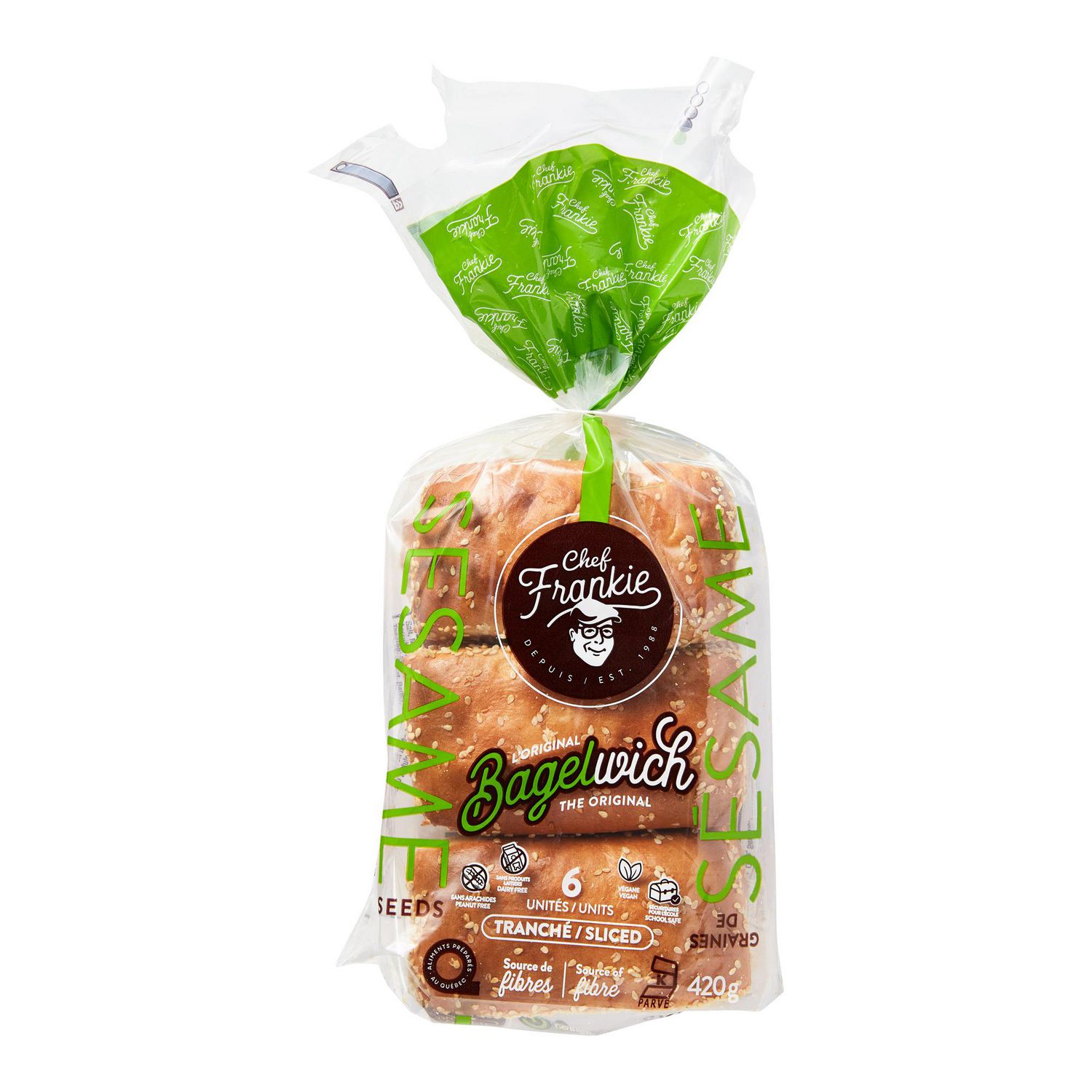 Pains Bagelwich aux graines de sésame Chef Frankie